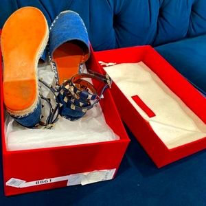 Valentino Light Denim Espadrillas Sandals Size 36